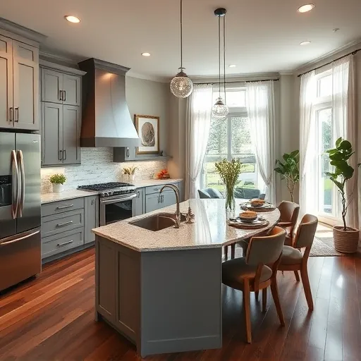 Renovated kitchen in Stonemill Farms MN with modern cabinetry, granite countertops, stainless steel appliances, and natural light.