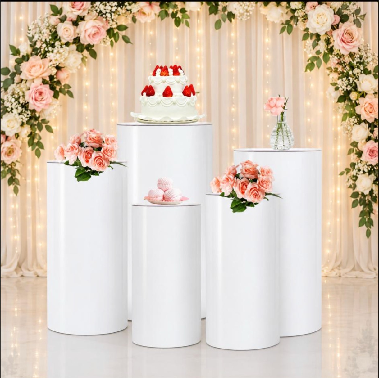 White Pedestal Stand Sets