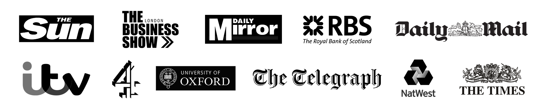 Media logos - publications where we've been featured