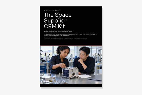 Cover of the free Space Supplier CRM Kit by Space Launch Agency