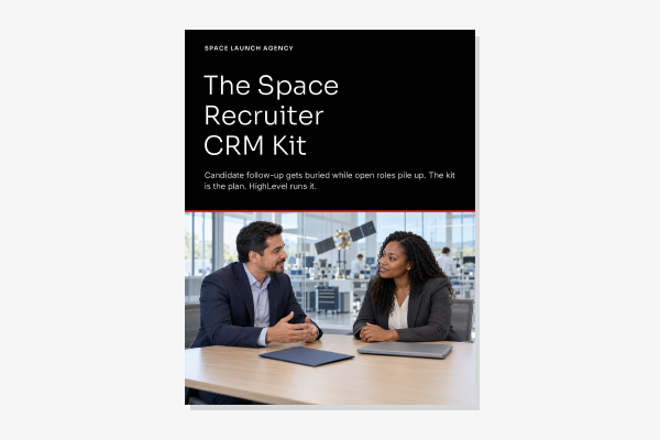 Cover of the free Space Recruiter CRM Kit by Space Launch Agency
