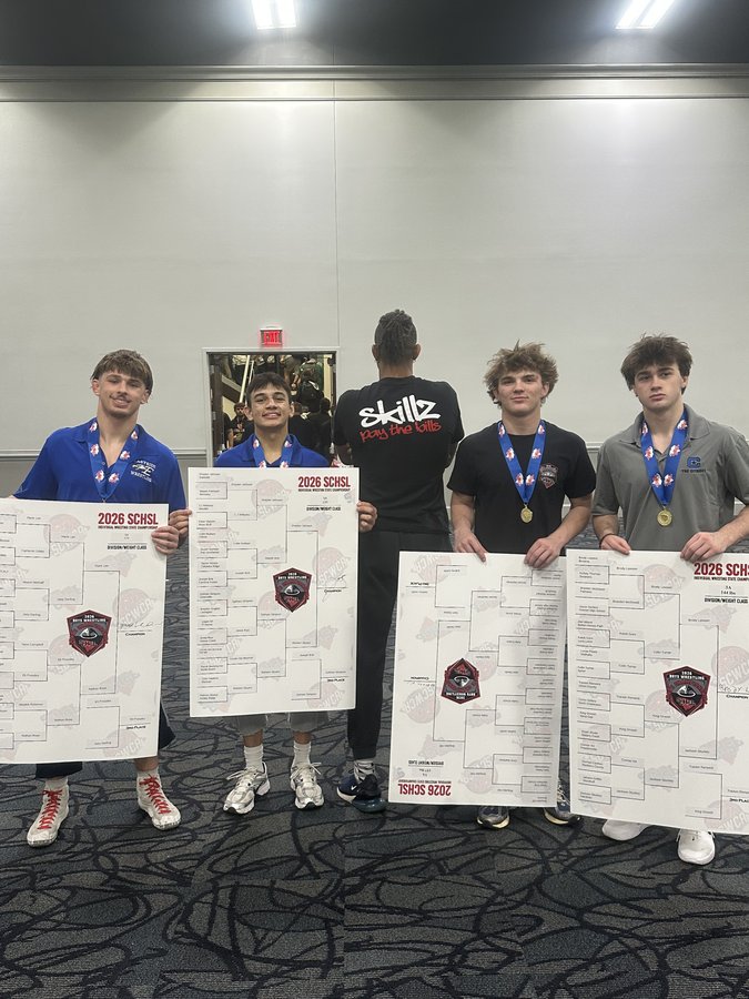 NoWorries Academy wrestlers at SCHSL state championship