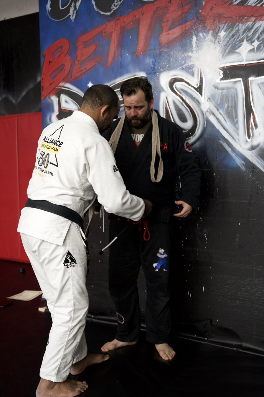 NoWorries Academy adult BJJ class