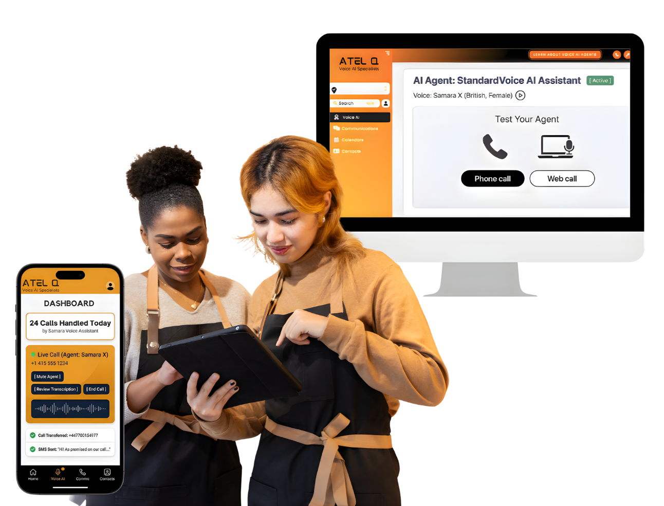 Atel Q Voice AI Client Engagement