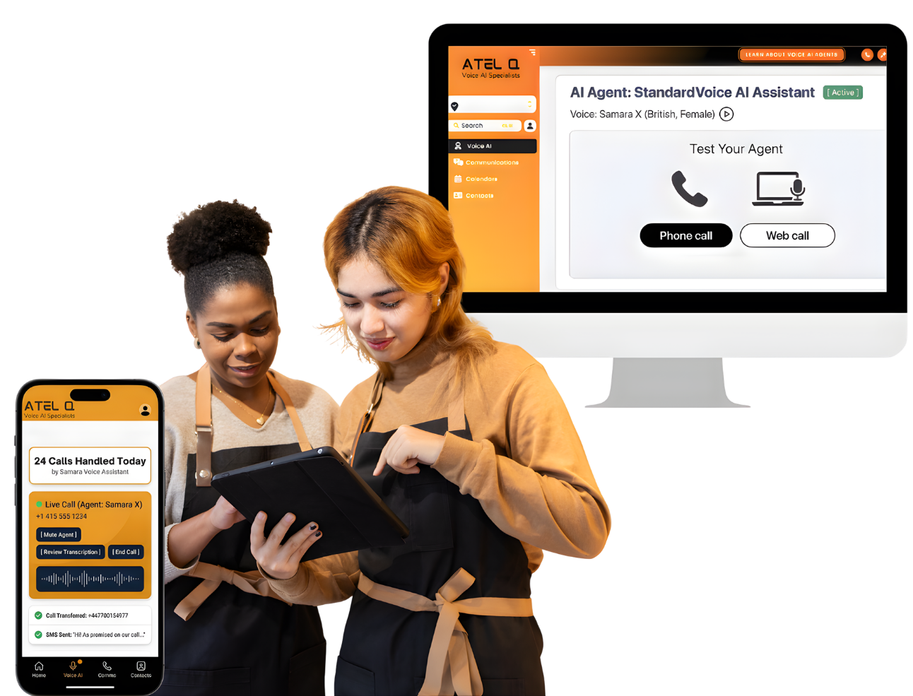 Atel Q Voice AI Client Engagement