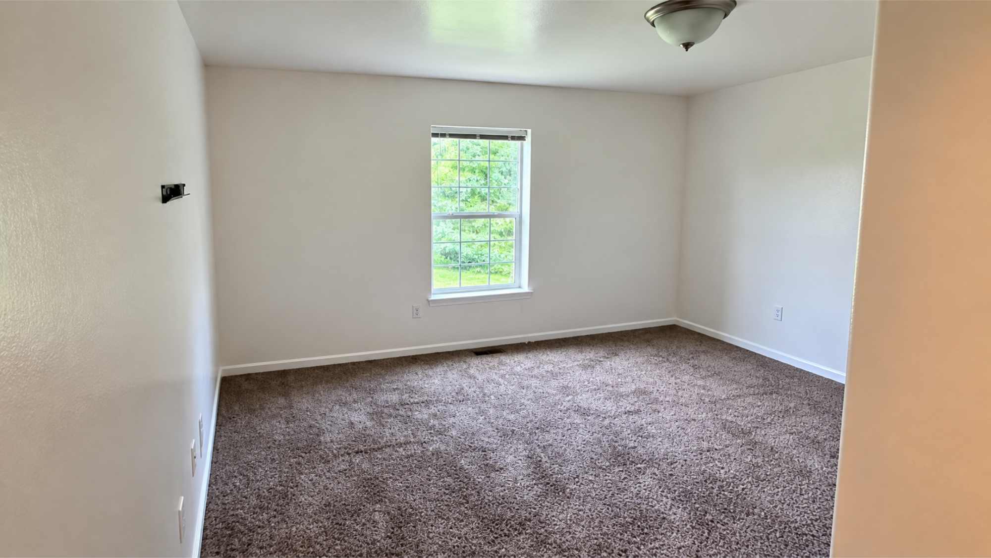 Interior walls and ceilings painted with clean lines
