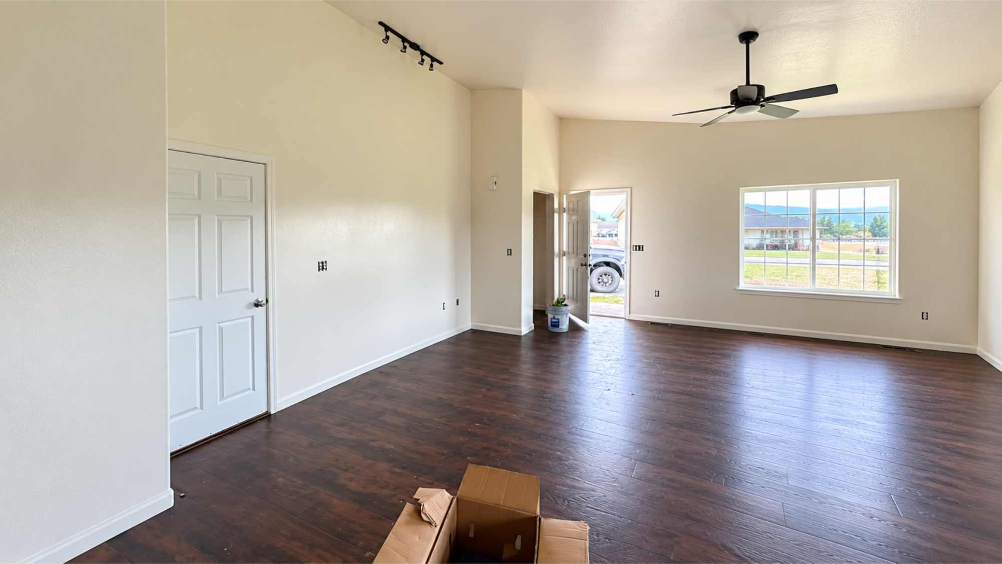 Cabinets, doors, and trim refinished with a smooth coat
