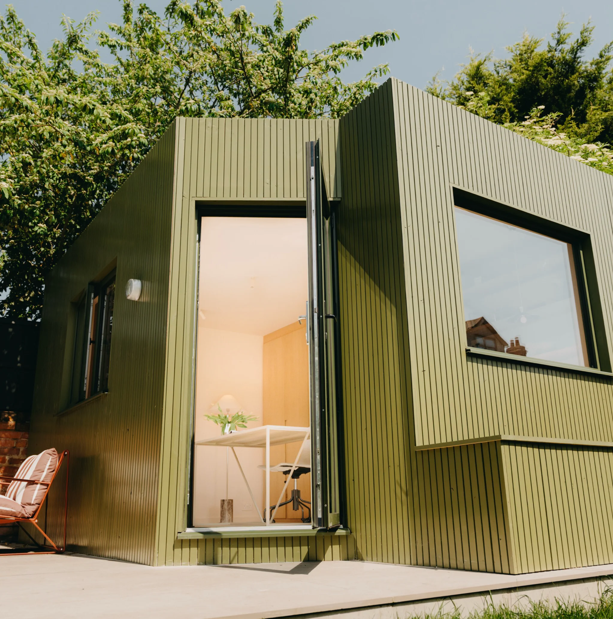 garden office built with cladding in west bridgford, nottingham