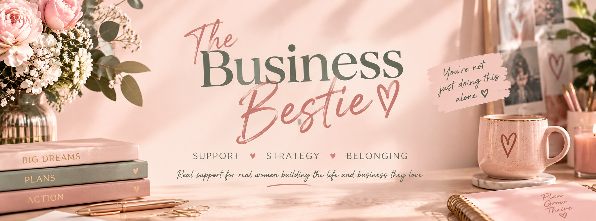 The Business Bestie: support, strategy, belonging. Real support for real women building the life and business they love.