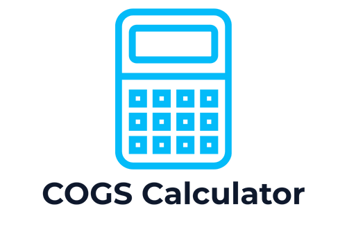 Blue calculator icon – cost of goods sold calculator for Amazon sellers