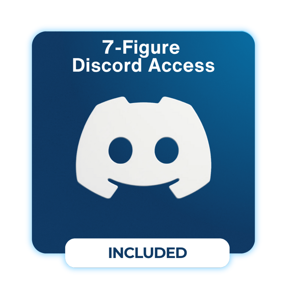 Private Discord server access for Amazon sellers, included in the 7-Figure Mentorship for community support and coaching.