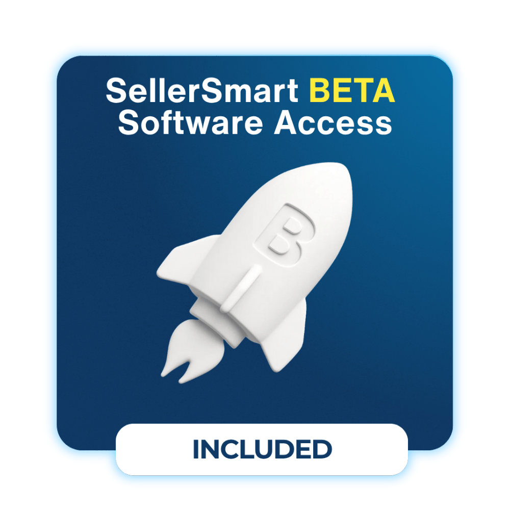 SellerSmart software beta access icon showing rocket launch, symbolising automation tools for Amazon FBA sellers.