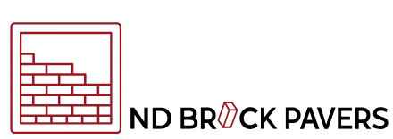 ND Brick Pavers logo featuring a stylized brick pattern and text, representing custom hardscaping services in Tacoma.