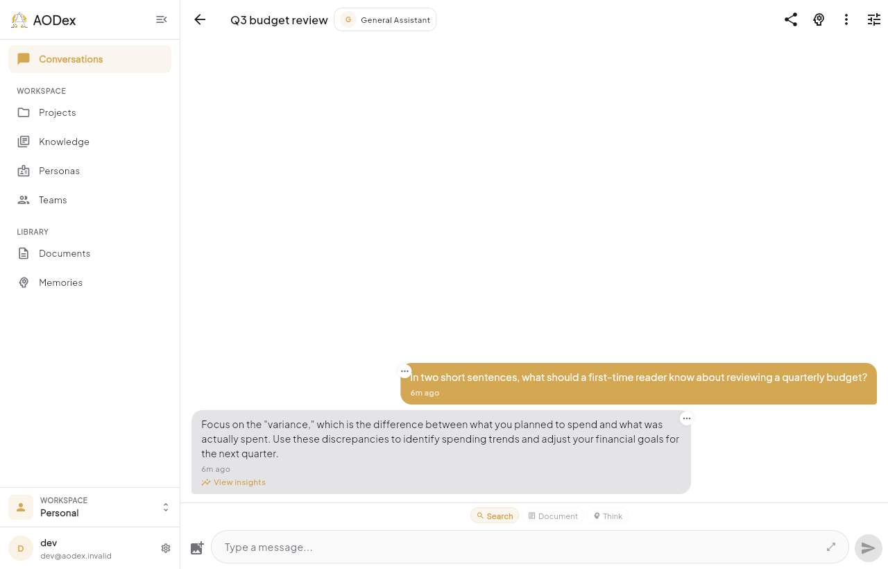 A conversation with a question and the assistant’s reply