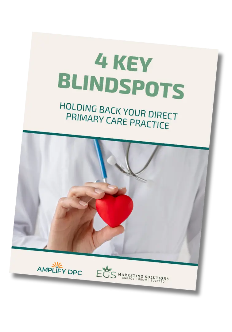 Amplify DPC guide cover highlighting key marketing blind spots that affect direct primary care practice growth.
