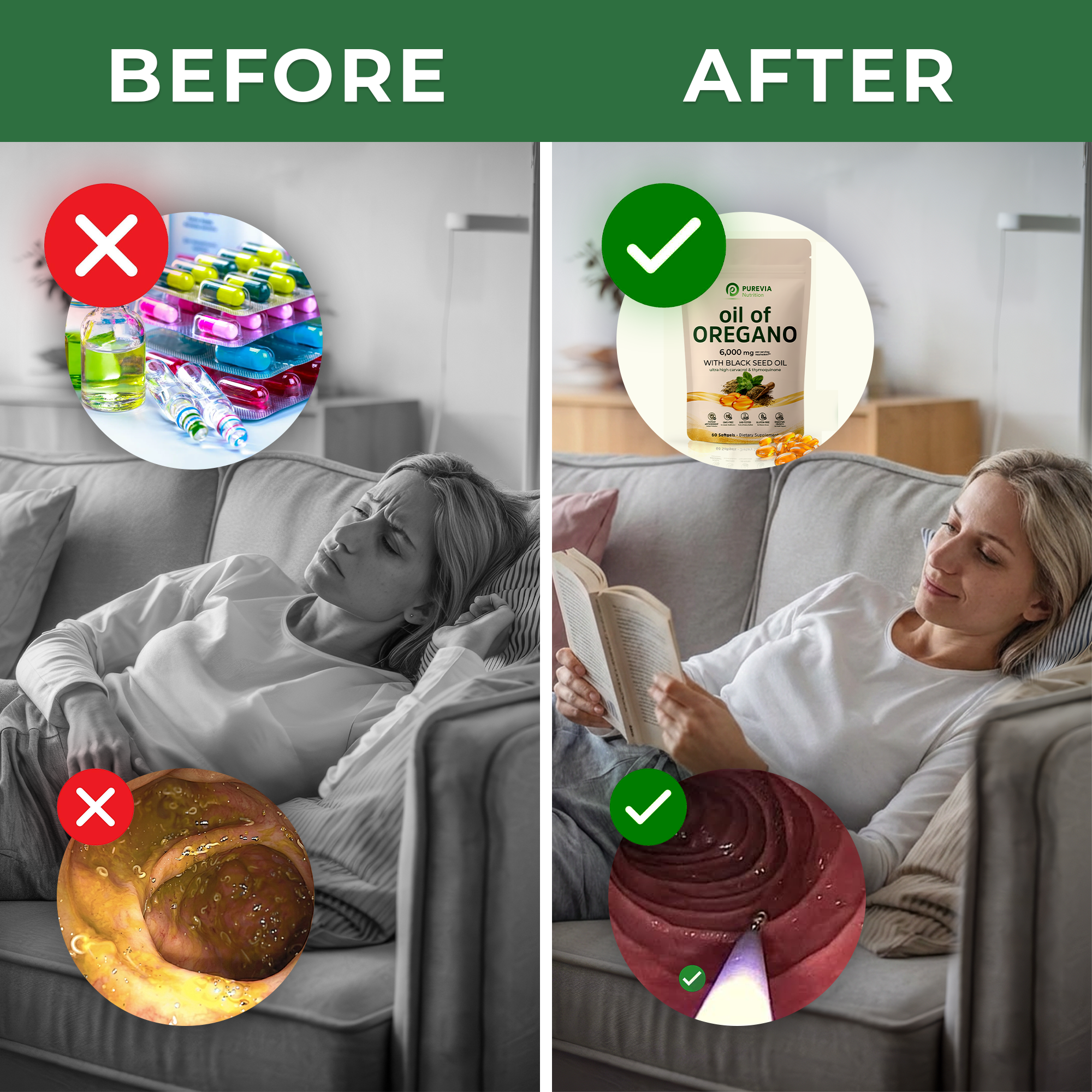 Purevia Oil of Oregano results