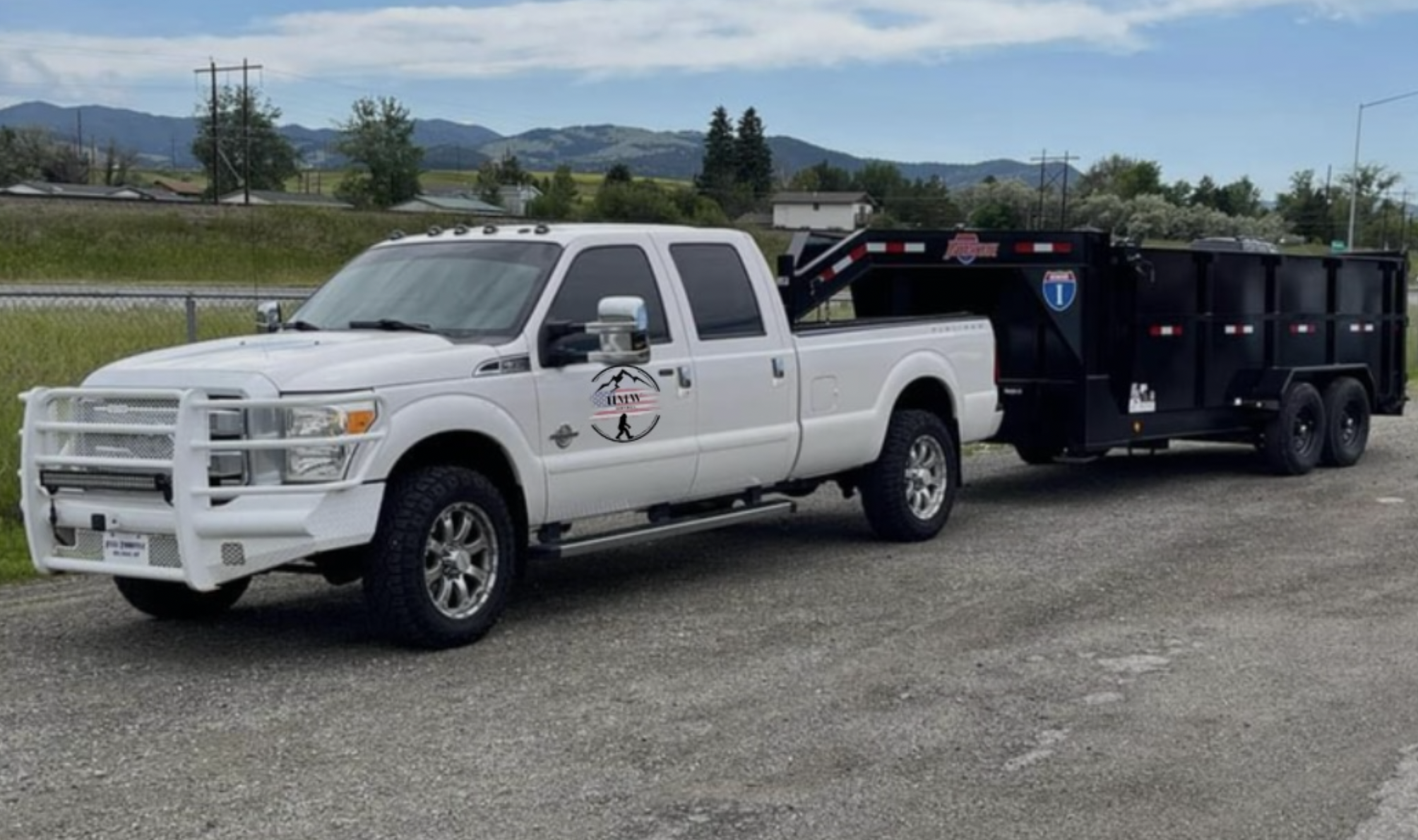 HMW open dump trailer for construction debris and junk hauling in Billings MT