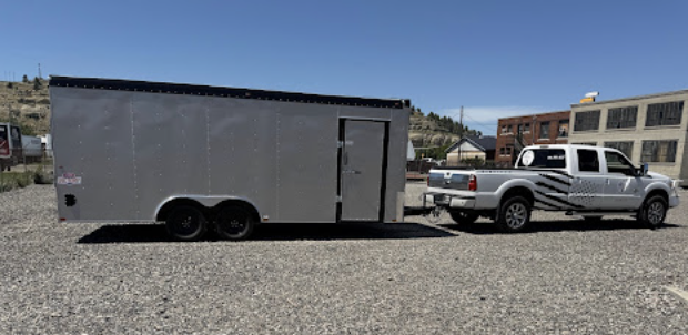 HMW Services enclosed trailer for protected transport of cabinets and appliances in Billings MT