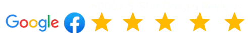 5-star reviews on Google and Facebook