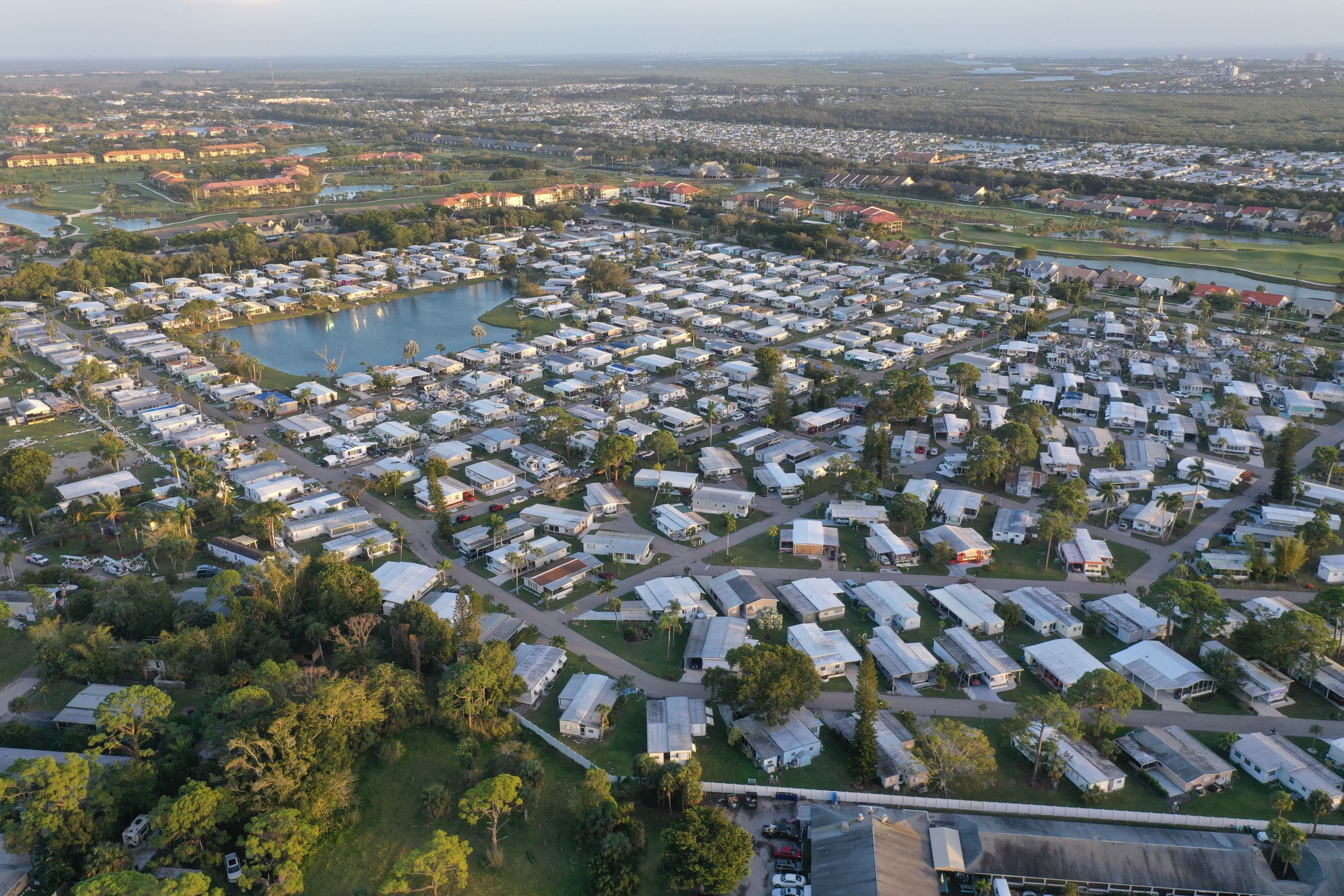 Sarasota County neighborhood aerial