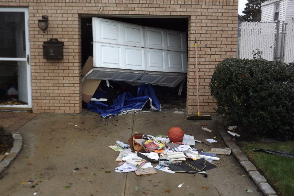 Garage destroyed by a hurricane