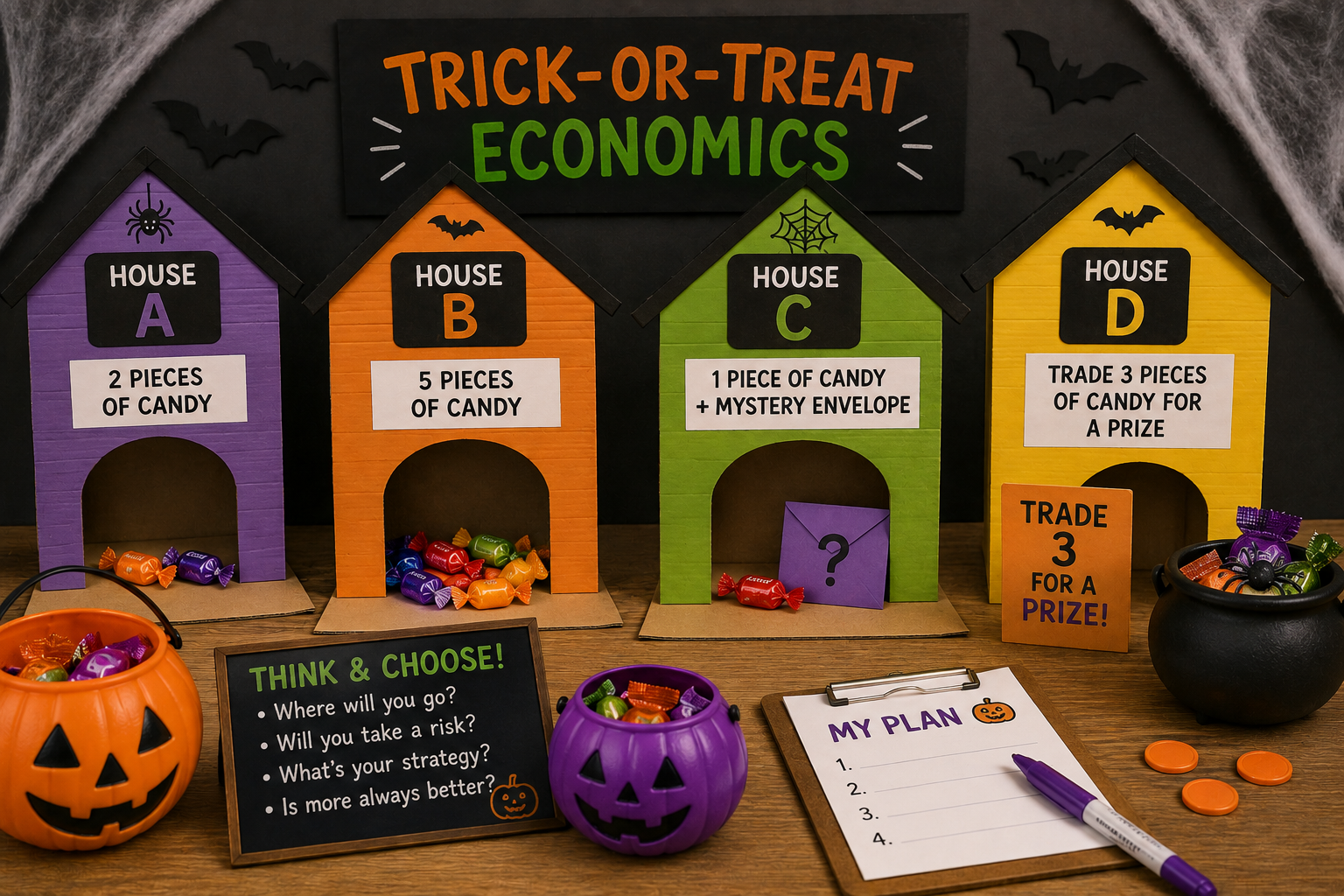 Trick or treat houses 