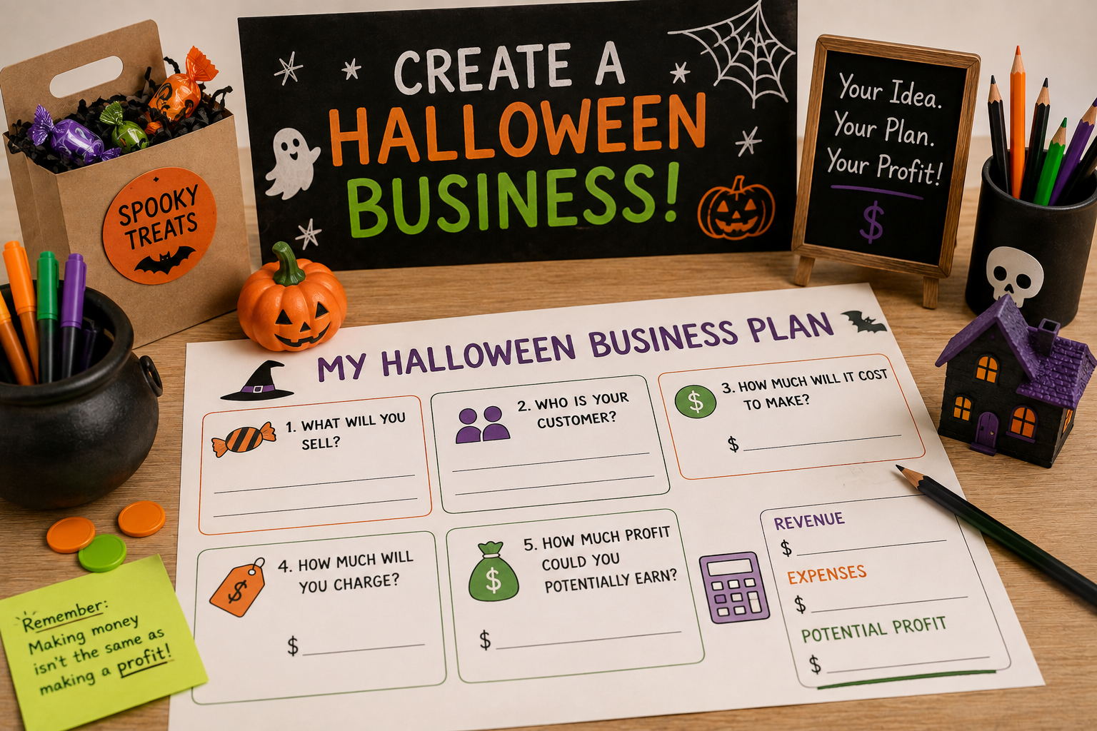 Create a Halloween business plan
