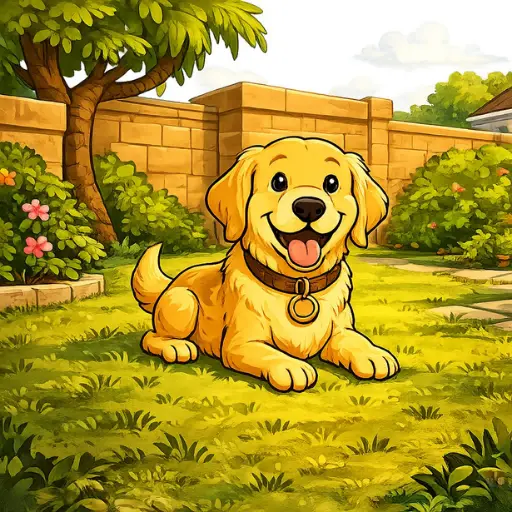 Dog enjoying a clean odor-free backyard in Summerlin