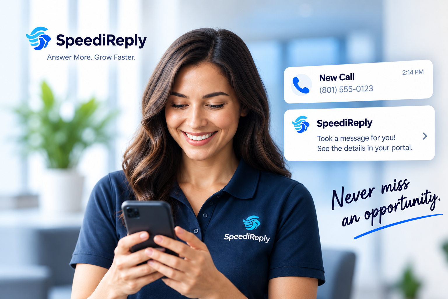 SpeediReply helping a business respond to unanswered calls