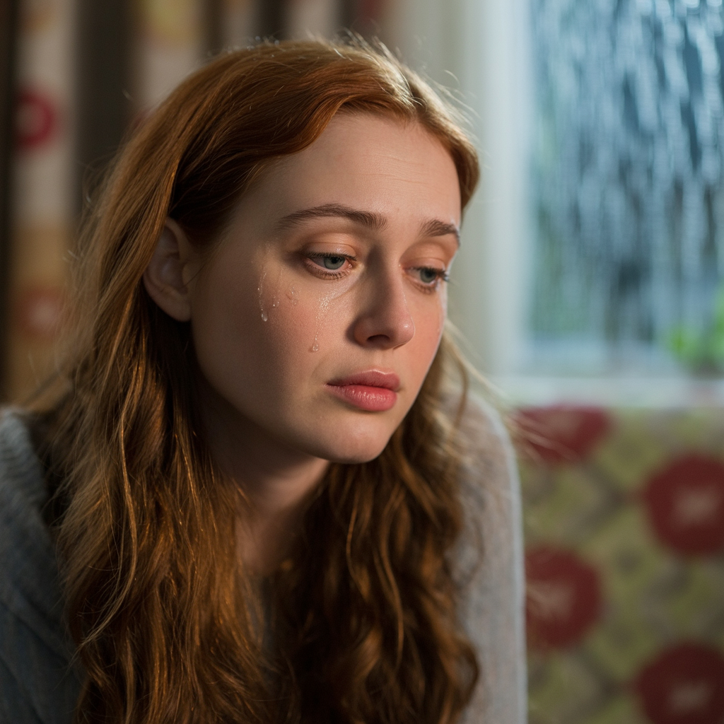 A person sitting alone, processing a difficult conversation.