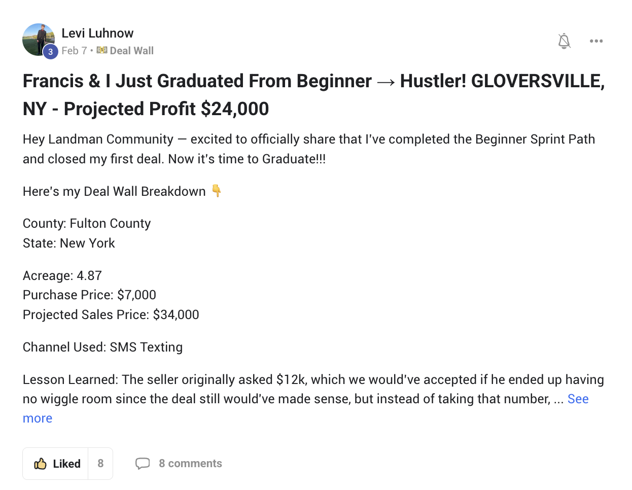Deal Wall post