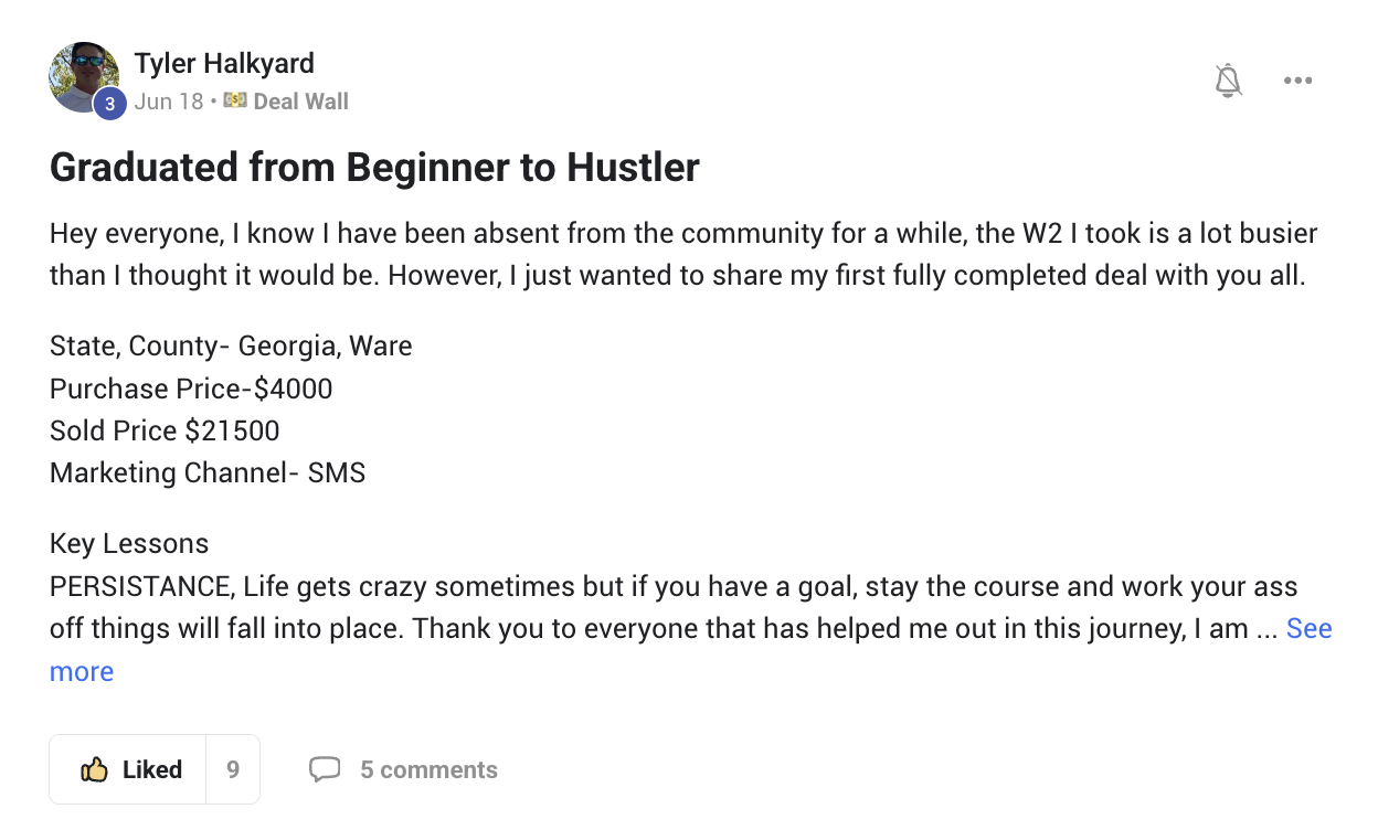 Deal Wall post