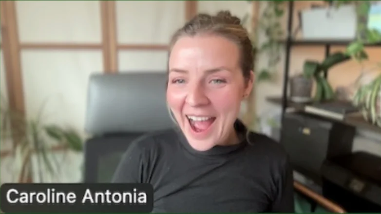 Caroline, straight to camera
