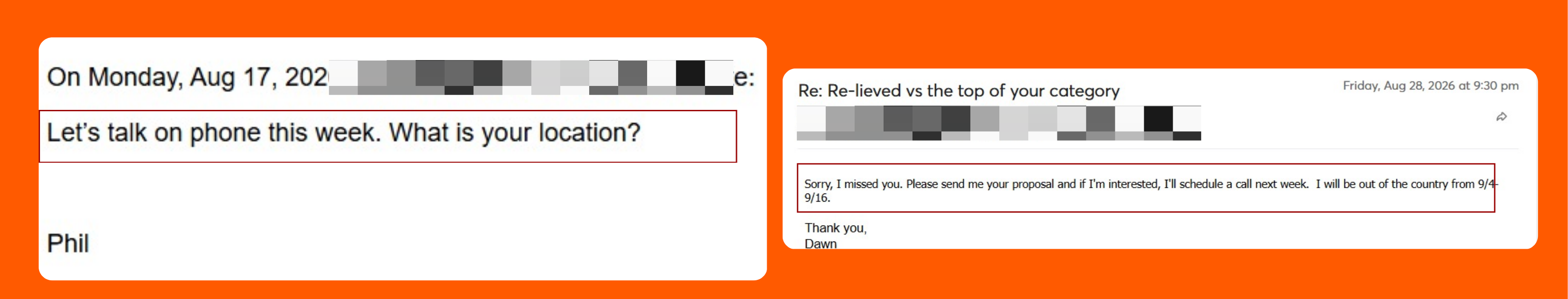 Real reply from a qualified prospect asking to talk on the phone this week