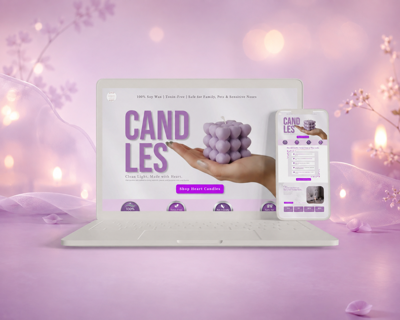 Clean Candle E-commerce Funnel, Funnels