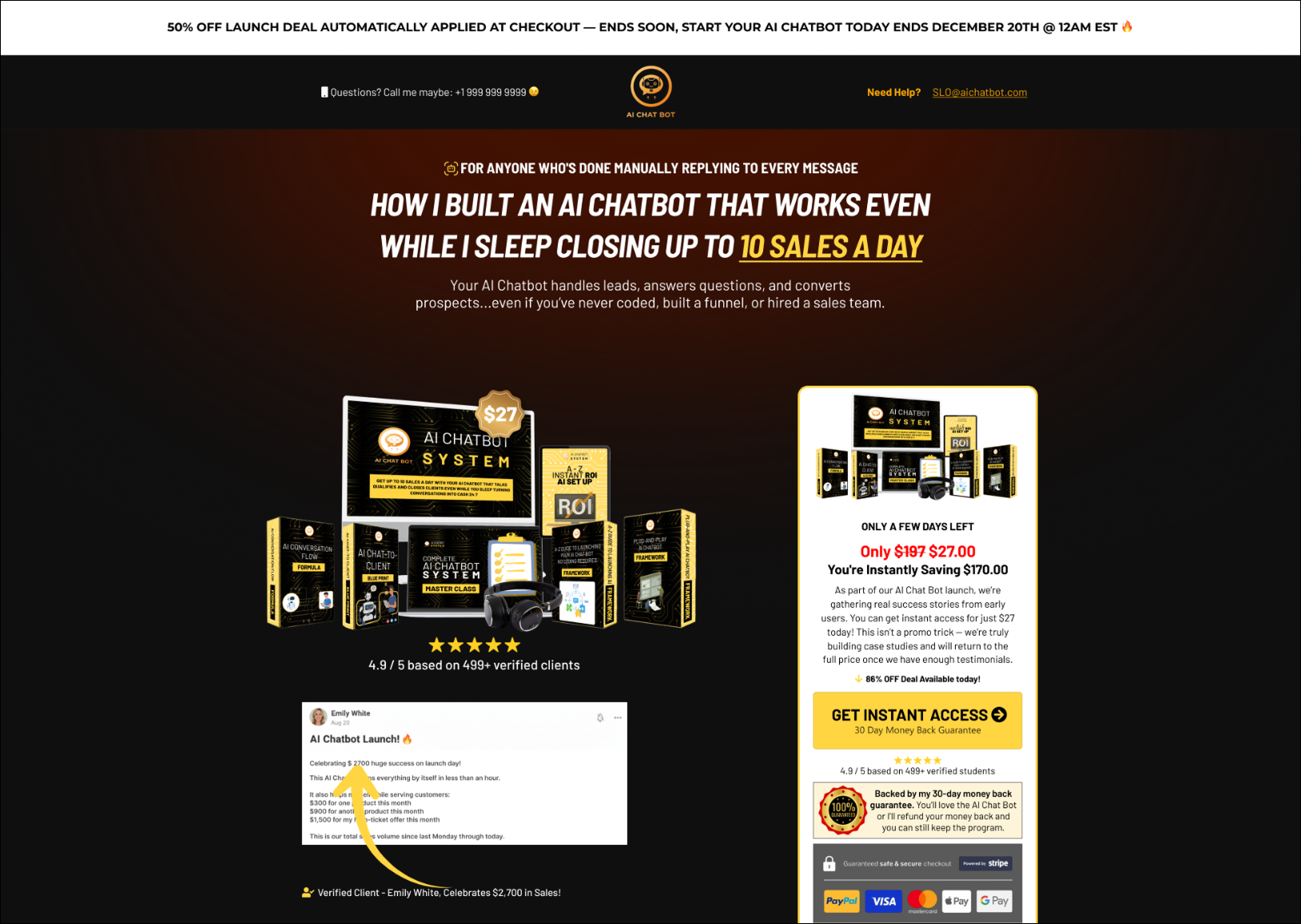 AI Chatbot Self-Liquidating Offer Sales Funnel, Funnels