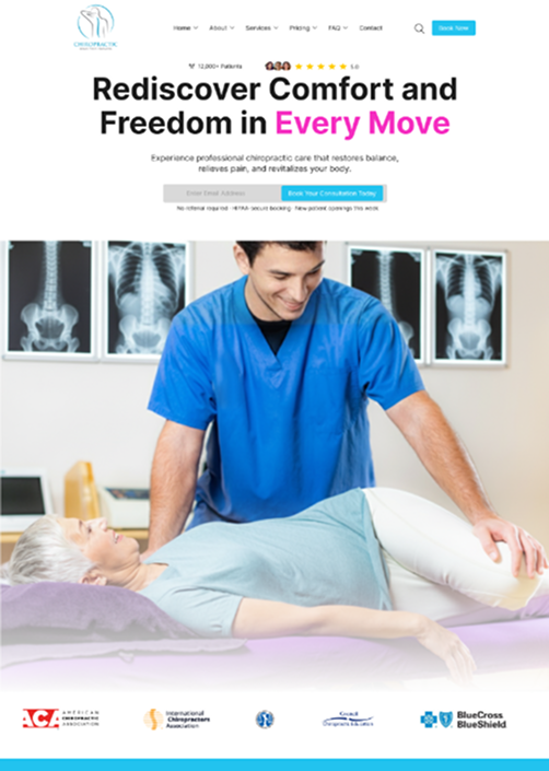 Chiropractic Consultation Booking Funnel, Funnels