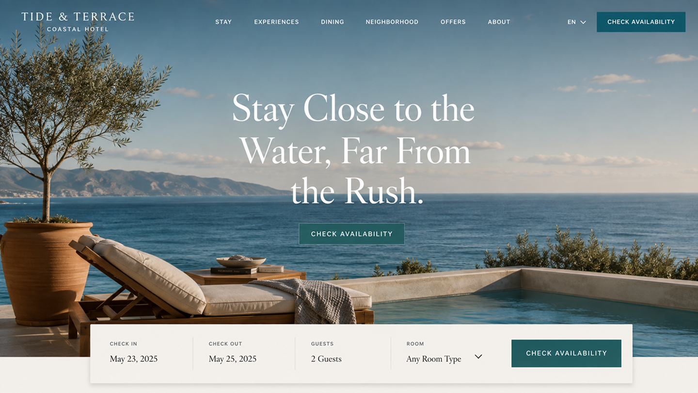 Boutique Hotel Website, Websites