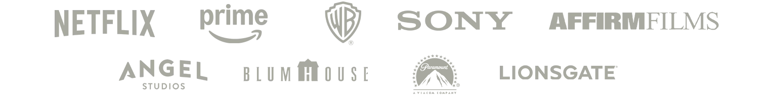 Netflix, Prime Video, Warner Bros, Sony, Affirm Films, Angel Studios, Blumhouse, Paramount and Lionsgate