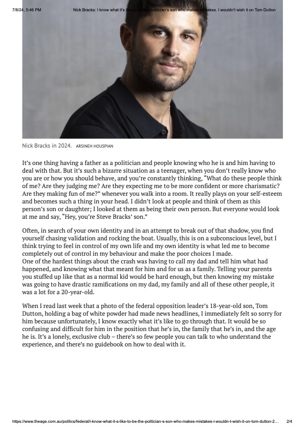 Op-ed for 'The Age': 2024