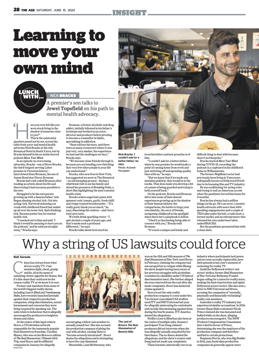 Feature in 'The Age': 2024