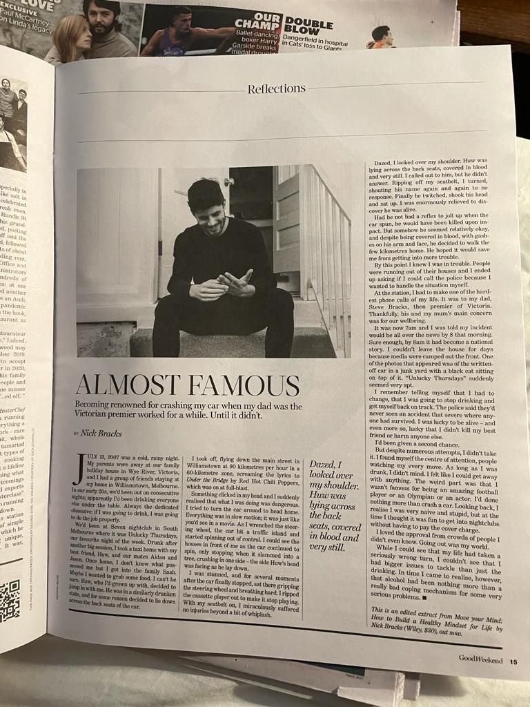 Article in Good Weekend: 2021