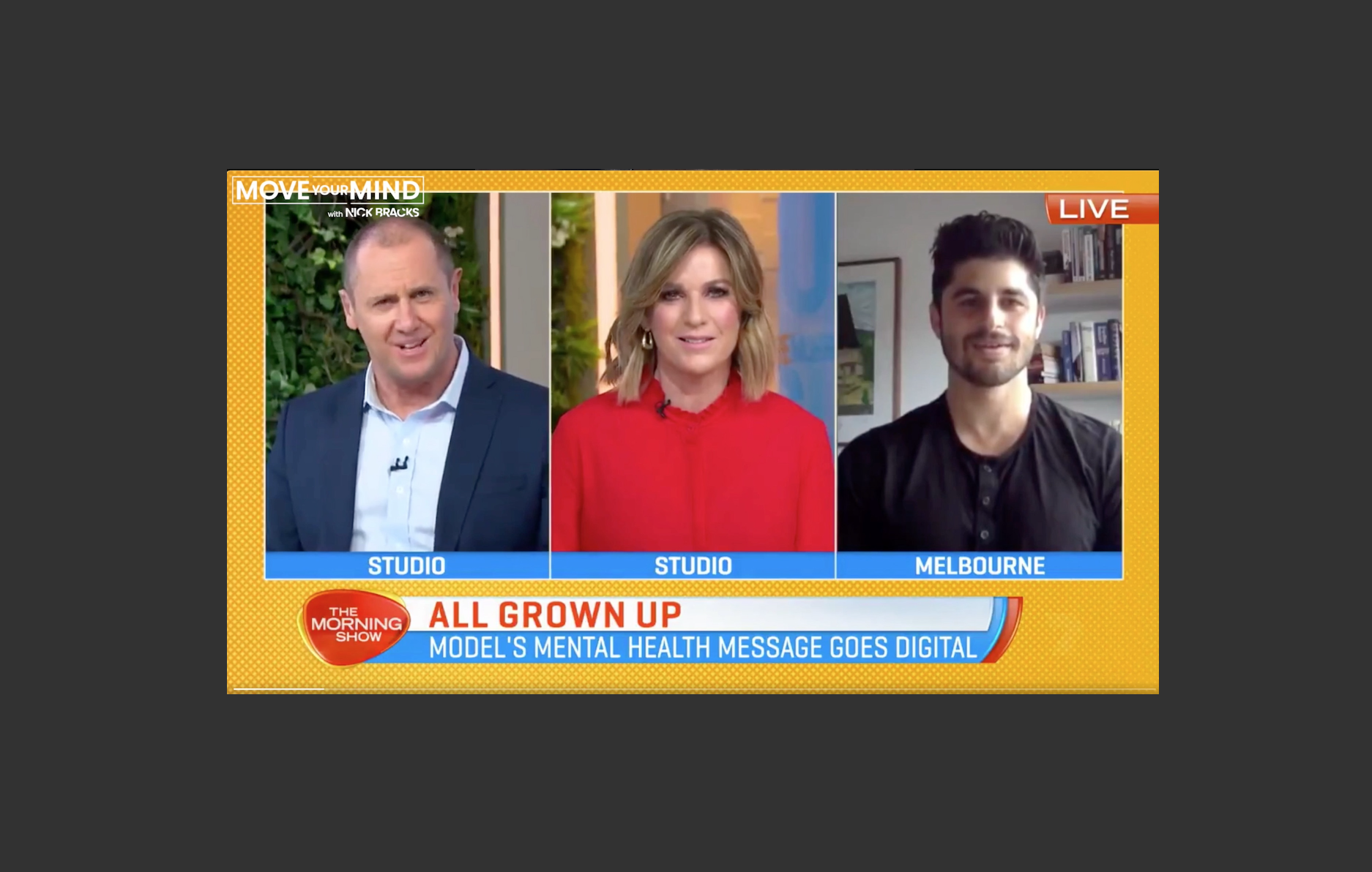 Interview about Move Your Mind on Channel Seven's, The Morning Show: 2020