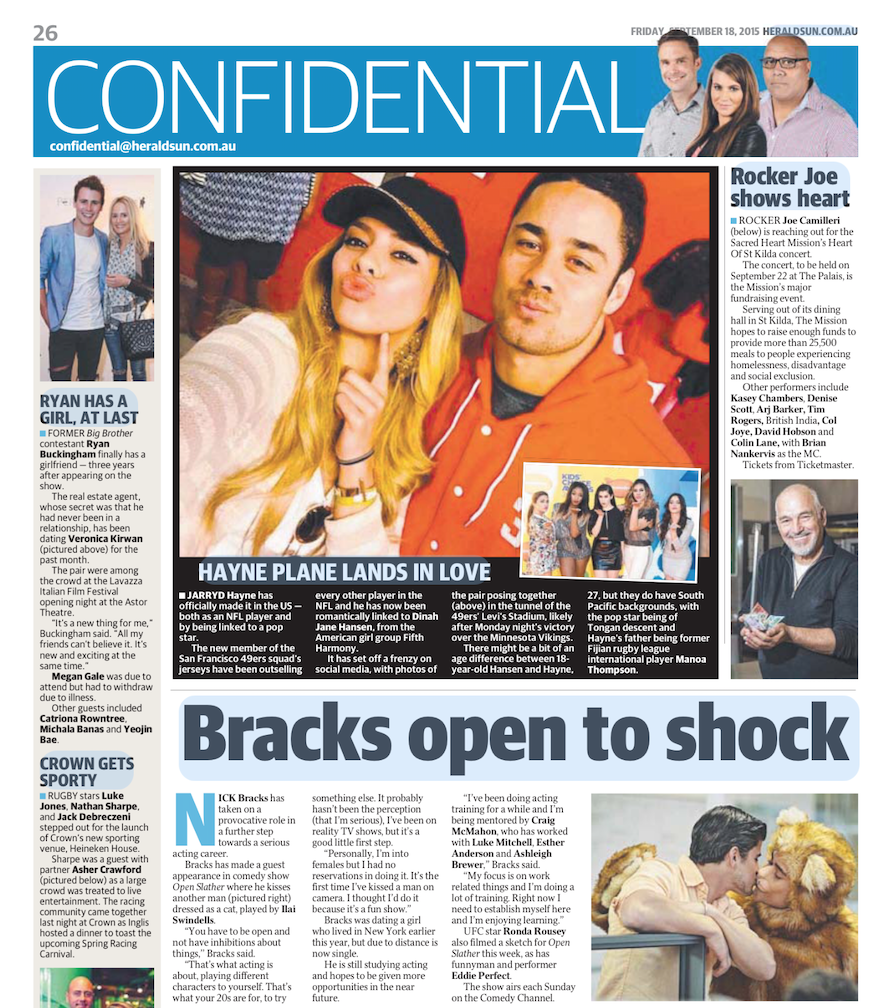 Herald Sun Article: 2015