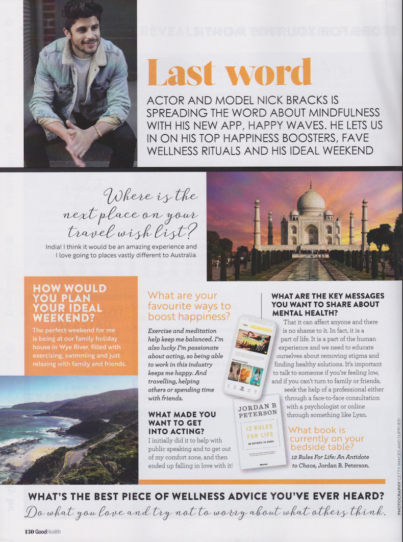 Good Health Magazine Article: 2018