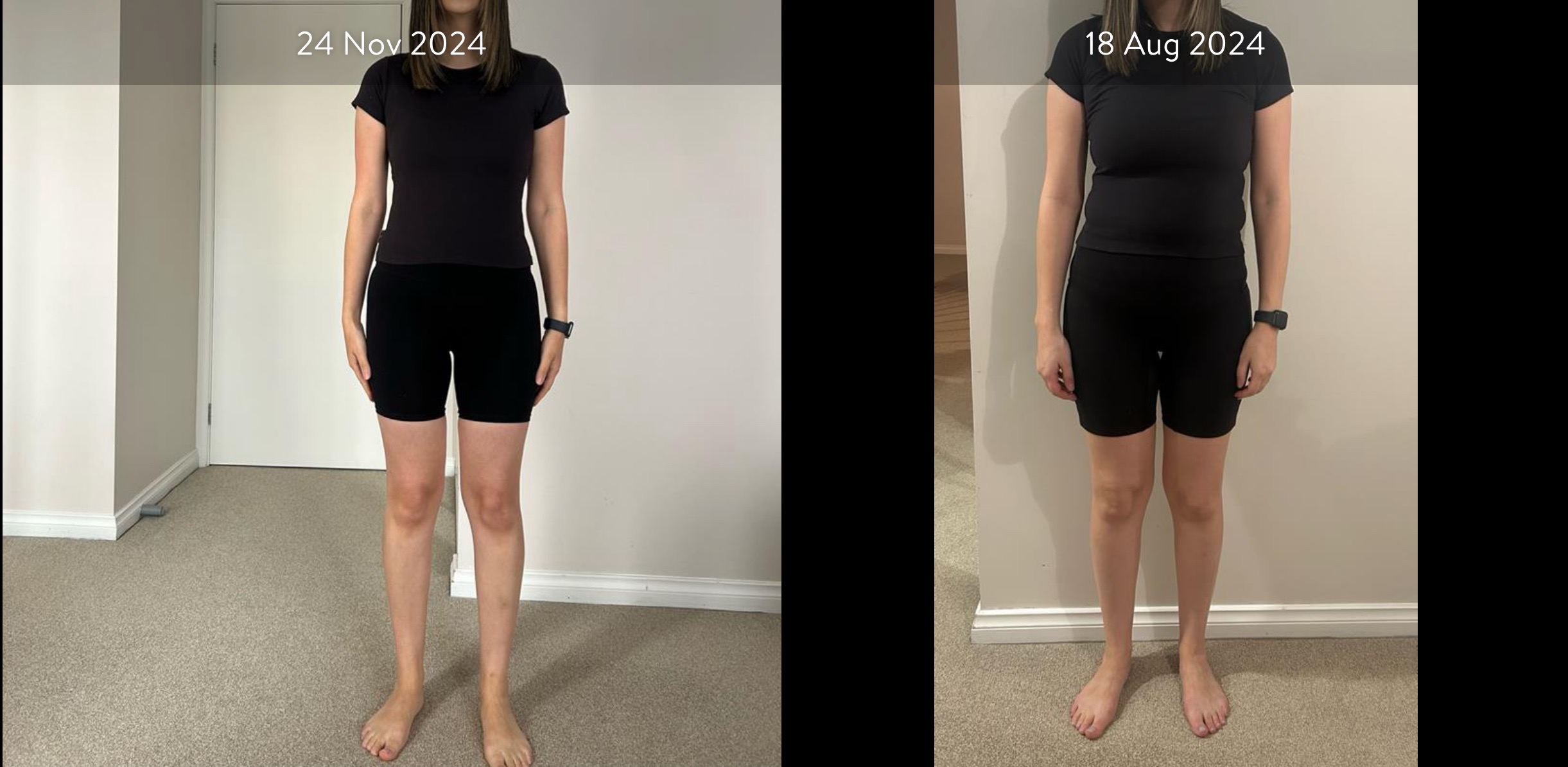 Mira Soufan, before and after Move Your Mind coaching, side by side