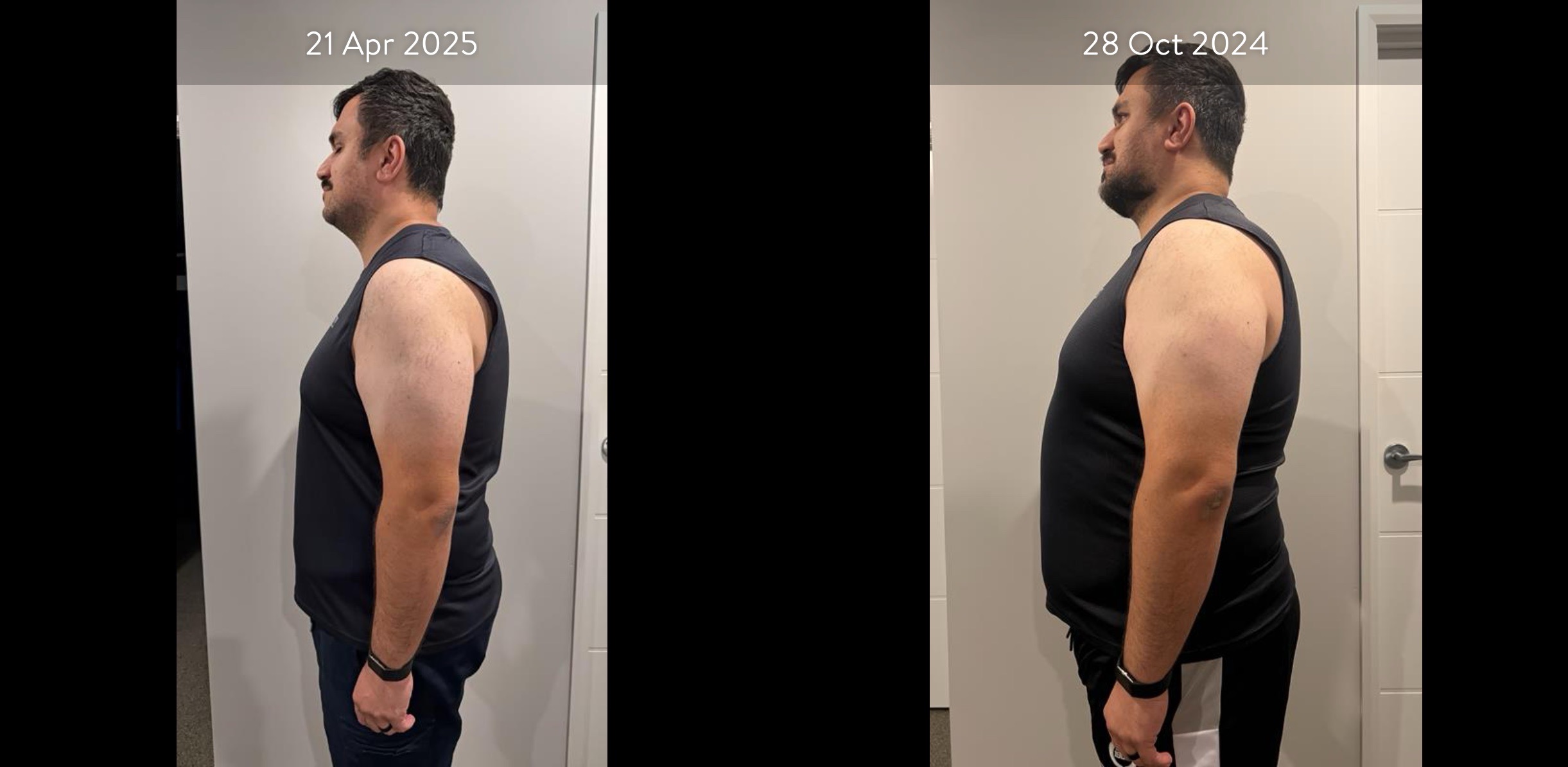 Kyriakos, before and after Move Your Mind coaching, side by side