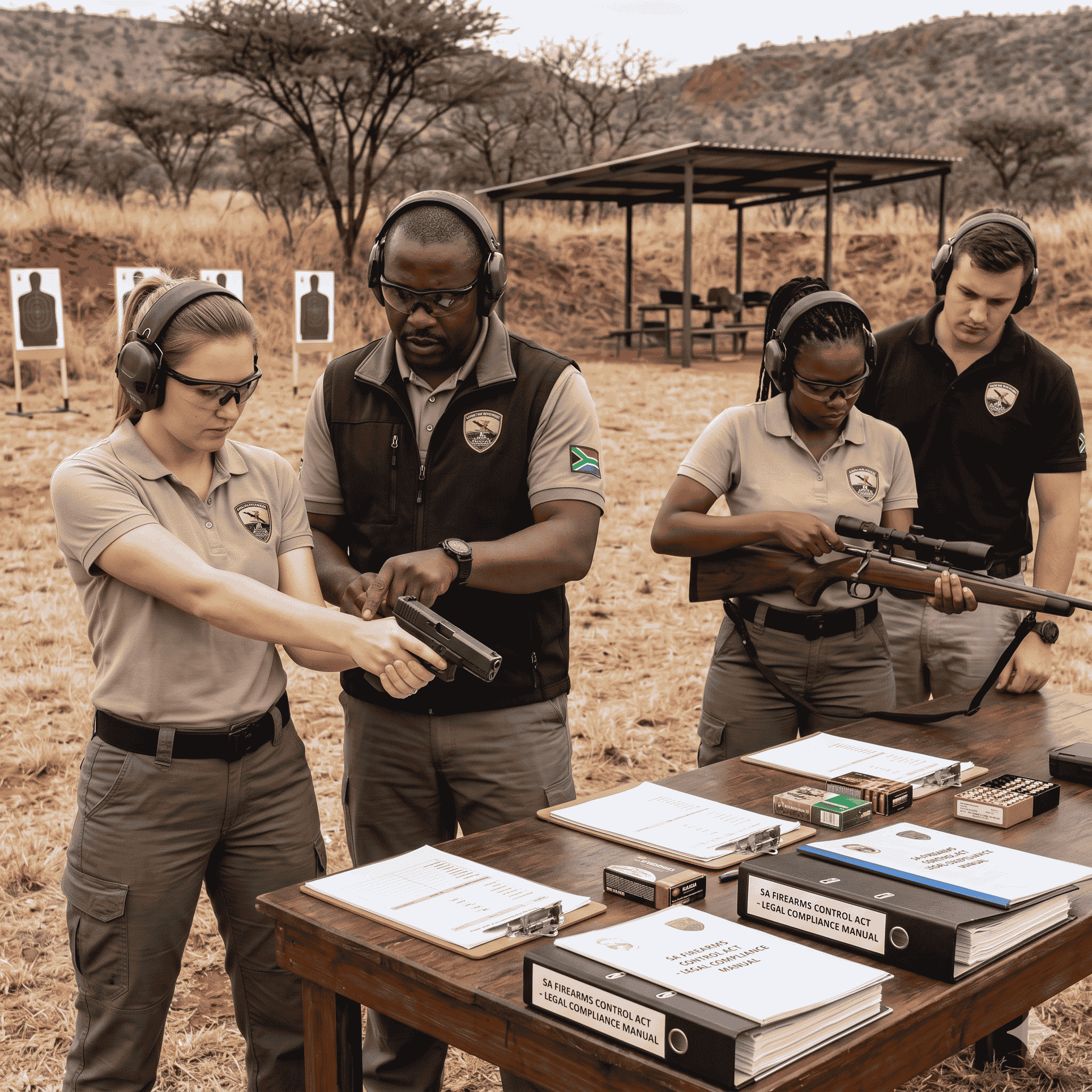 Handle & use a handgun & manually operated rifle basic + Legal