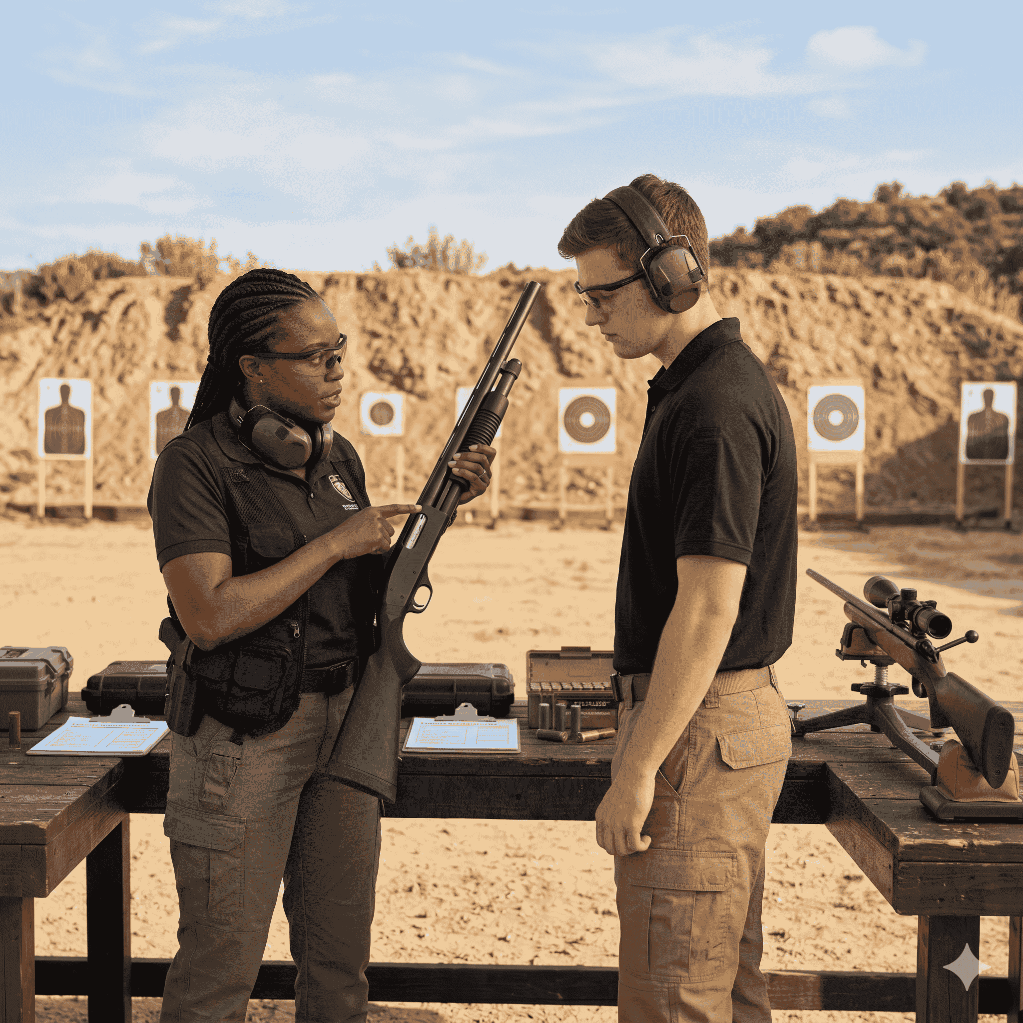 Handle & use a shotgun & manually operated rifle + Legal basic + business purposes