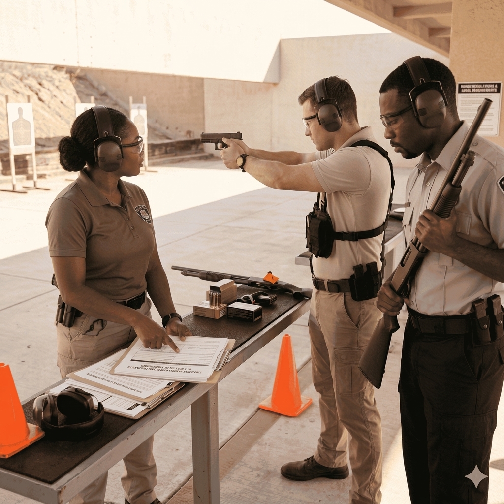 Handle & use a handgun & shotgun & manually operated rifle + Legal basic + business purposes